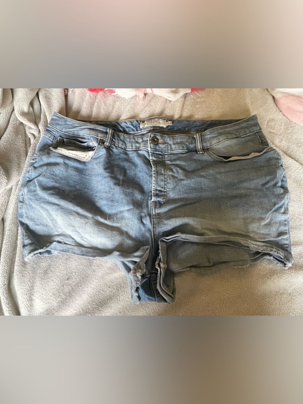 torrid Light Blue Denim Shorts with Button Front